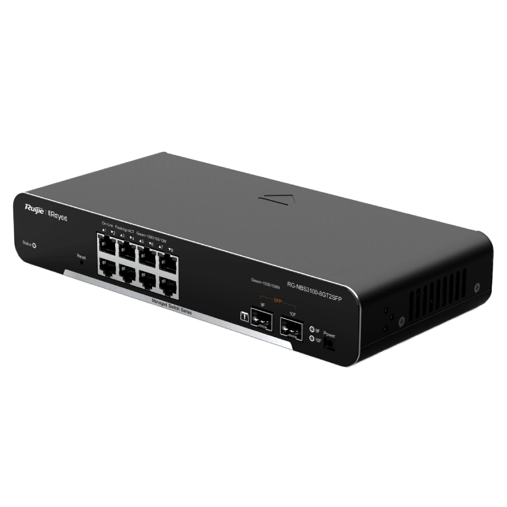 8-портовий гігабітний L2 керований комутатор Ruijie RG-NBS3100-8GT2SFP