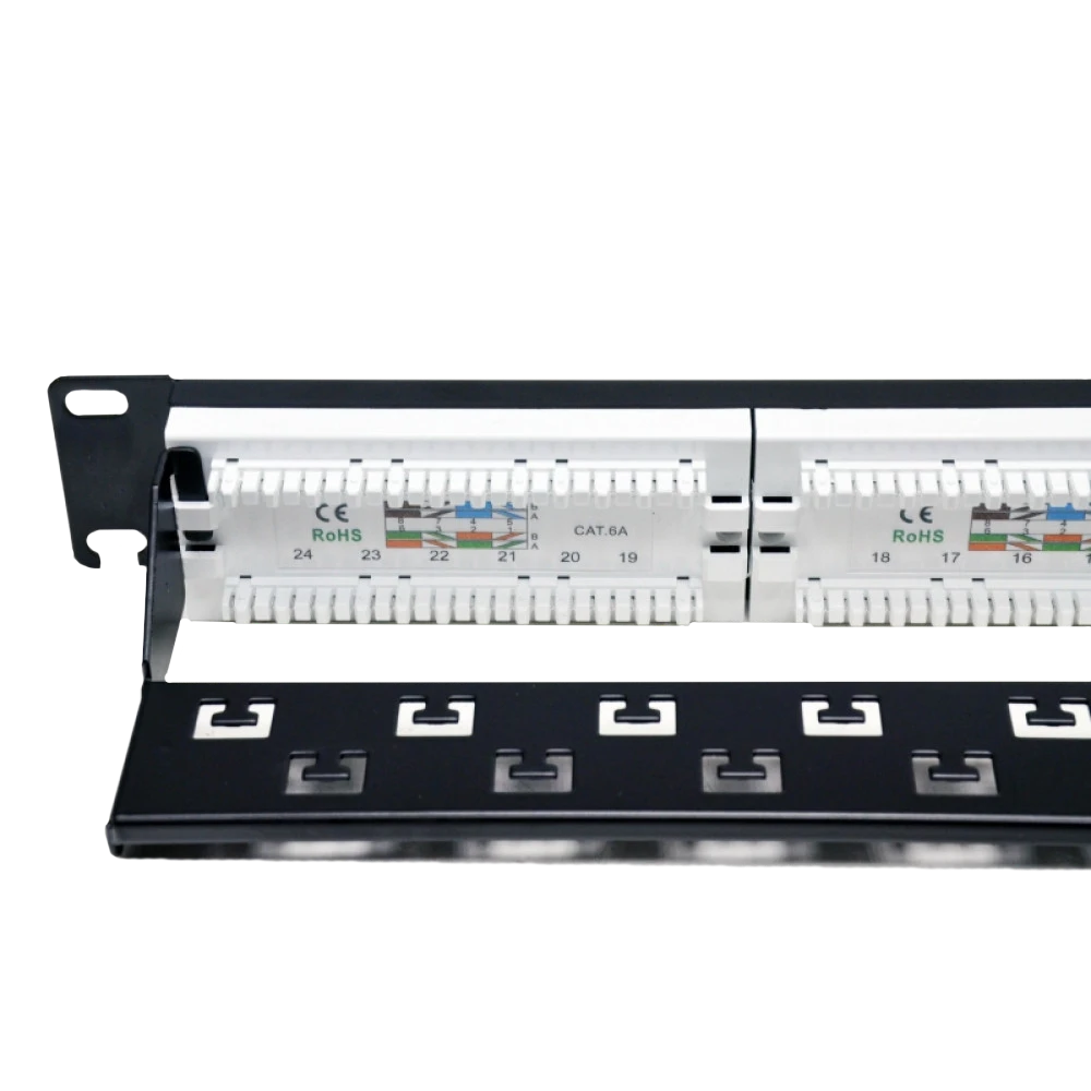 Патч-панель 19&rdquo; 24xRJ-45 UTP, кат. 6a, с задним организатором с пластиковыми шторками, LW L&W ELECTRONICAL LW-PP74 - Фото 4