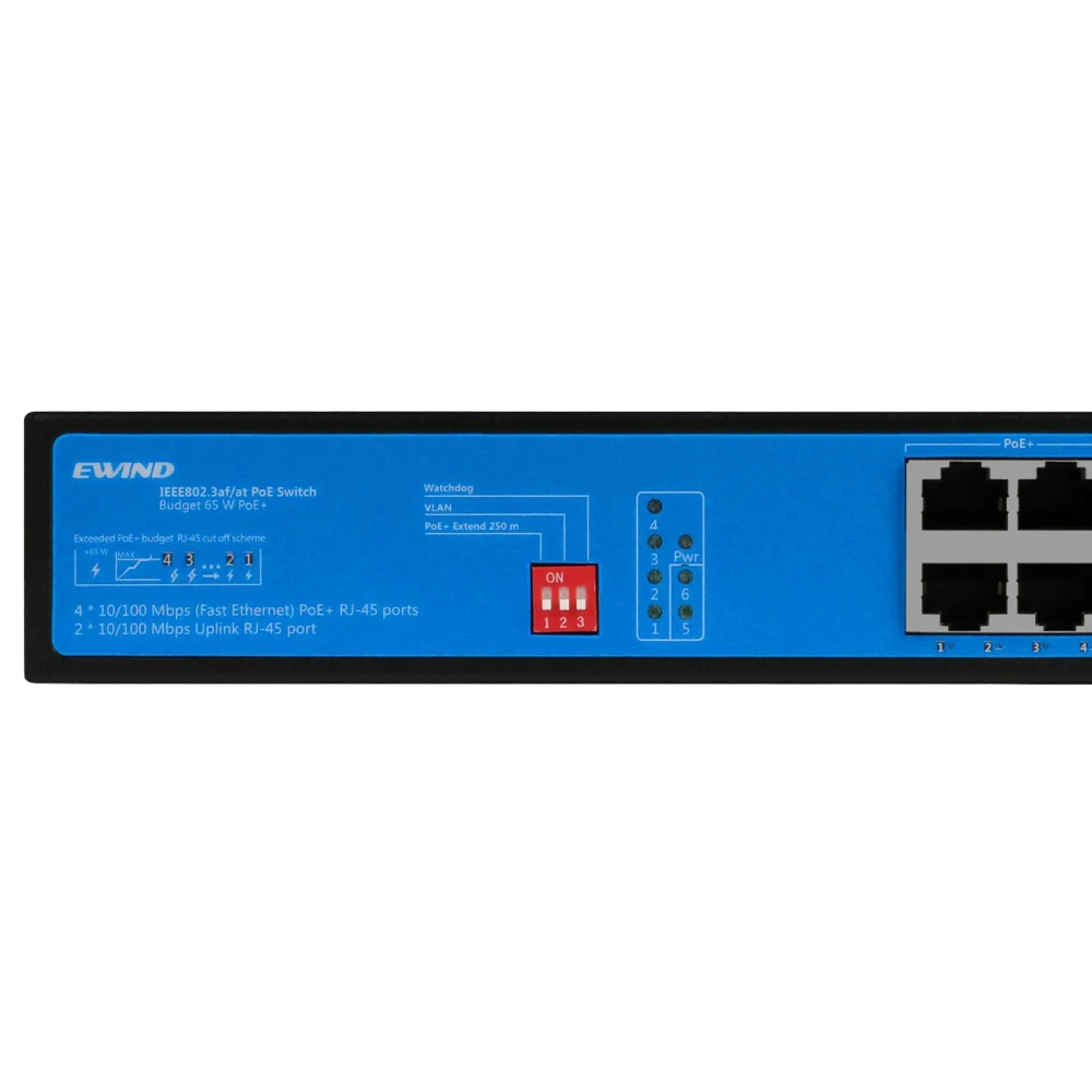 6-портовый 100M POE Ewind EW-S1906CF-AP - Фото 5